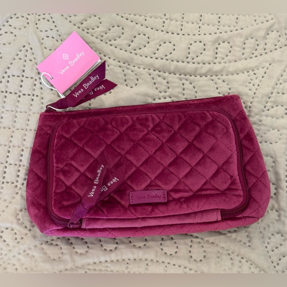 Vera Bradley Pink Quilted Makeup Clutch
NWT